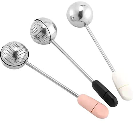 3 Pack Powder Sugar Shaker Stainless Steel Spoon Duster Sifter Dusting Wand For Sugar Flour Spices Coffee Powder Powdered Sugar Sifter Baking Kitchen Tools Accessories