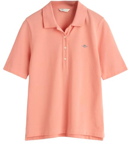 GANT Pique Polo Slim Shield SS in Piquet, Peachy Pink, M Donna