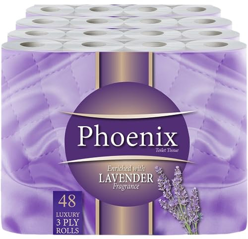 Quilted 3 Ply Lavender Fragranced Toilet Rolls Loo Roll (48 Quilted Rolls)