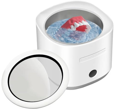 Pulitore ad Ultrasuoni, Macchina Per La Pulizia Di Protesi Dentarie, 45000 Hz Lavatrice Ultrasuoni in Acciaio Inox, Pulitore Ultrasuoni per Pulizia Gioielli, Occhiali, Protesi dentali, Orologi