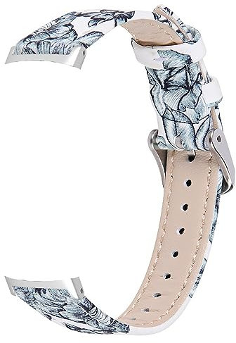 Armband Kompatibel für Fitbit Inspire 2 Armband/Fitbit Inspire 3 Armband, Weiches Lederarmband Echt Leder Verstellbarer Ersatzarmband für Damen Mehrfarbig