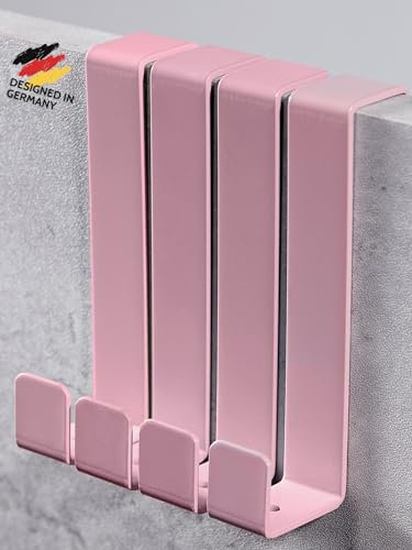 DEKAZIA® 4 porte manteau pour porte rose, crochet porte pour les enfants, crochet porte manteau, porte manteau porte, patere porte, crochet porte serviette, crochet de porte, patère porte