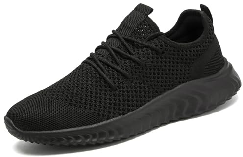 QIJGS Sportschuhe Herren Sneaker Running Laufschuhe Schwarze Schuhe Turnschuhe Wanderschuhe Straßenlaufschuhe Tennisschuhe Athletic Leicht Fitnesss Jogging Walking Fashion Slip on 39