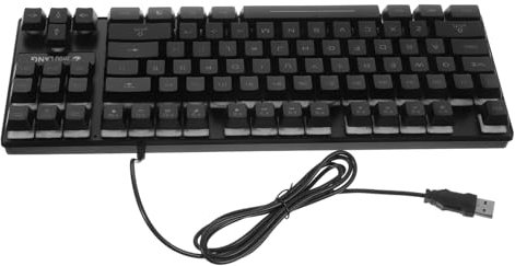 Gadpiparty Wired Gaming Keyboard 87-key Rgb Led Backlit Computer Keyboard Black Waterproof Design