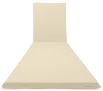 Il Tuo Artigiano Design Coj’n para Tumbona Impermeable y desenfundable Ð Colch—n para Tumbona, 190 x 60 cm, Grosor 6 cm (Crema)