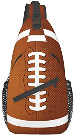 fifbird Schultertasche mit Muster, bedruckt, für Damen und Herren, Umhängetasche, Rucksack, Brusttasche, Fitnessstudio, Reisen, Wandern, lässiger Tagesrucksack, American Football, One size