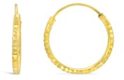 ARS-ARGENTI Creolen Ohrringe Damen Mädchen Sterling Silber 925 Gold 18K - hypoallergen