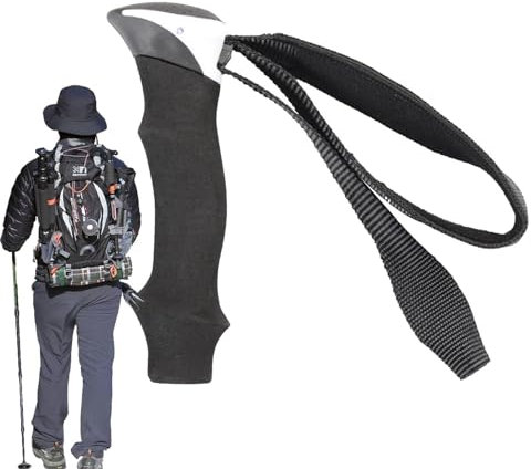 Skistock-Griff – zusammenklappbare Wanderstöcke | verstellbare Teleskop-stoßfeste Gehstöcke | ergonomischer, bequemer EVA-Schaum-Griff für Trekkingstock | Zubehör für Bergsteigen, Skifahren, Wandern