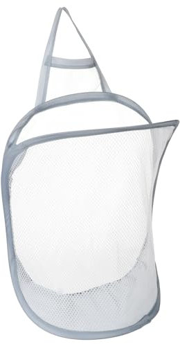 Mesh Hanging Laundry Hamper Space-Saving Laundry Bag Small Hanging Clothes Hamper Baskets Mesh Collapsible Door Laundry Hamper for Home, Hotel, Travel, Camping