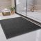 SIXHOME 60 * 60cm Dunkelgrau Badteppich super saugfähige Badteppich rutschfest waschbar Badezimmerteppich Badematten mit Gummirückseite für Dusche Badezimmer Badewanne