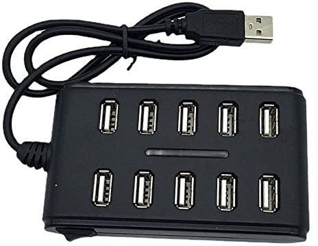 LOLPALONE Extensión de alta velocidad de 10 Puertos Adaptador Hub USB 2.0 para Dispositivo de Interfaz PCB para Laptop