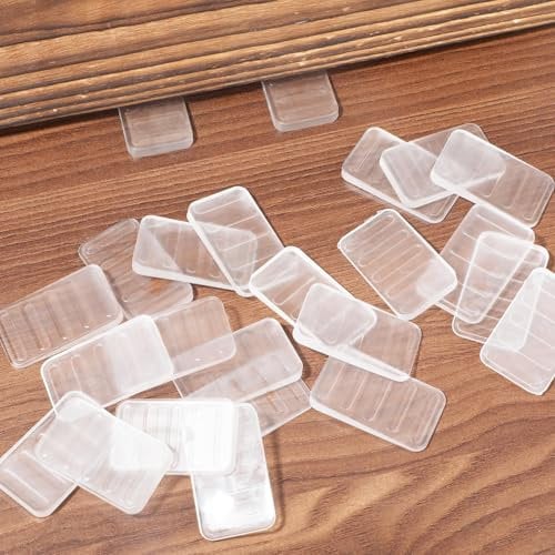24pcs Furniture Leveling Shims, Clear Toilet Shims Door Plastic Shims Table Shims for Leveling Stackable Furniture Wedges Level Wedges for Furniture Doors Sheds Cabinets Windows