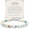 JEWTOP Geschenke für Tochter, Mutter Tochter Geschenk Armband An Meine Tochter Geschenke zum Geburtstag Weihnachten Abschluss Einschulung (Amazonite)