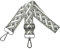 Omxyinma Taschengurte zum Wechseln Schultergurt für Tasche, Verstellbar Taschengurt Breit 3.8cm mit Silber Karabiner Schulterriemen Taschenband Umhängegurt Tragegurt für Handtaschen, Grau/Weiß, R30