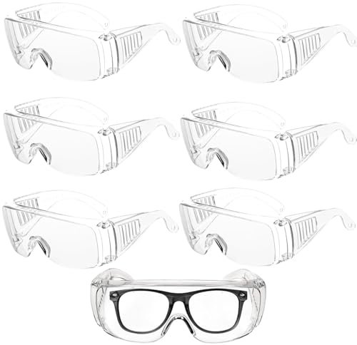ZHjuju Safety Goggles, 6 Pack Kids Safety Glasses Children's Goggles Anti-Fog Glasses Protective Glasses Clear Eyewear Protective with Clear Thicker PC Lenses For Outdoor Activities