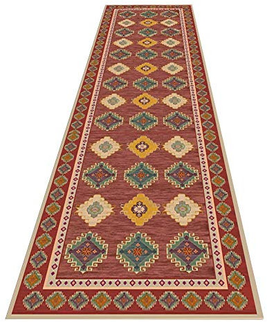 Extra langer Läufer für Flur, individuelle Länge, ideal für Flur, Küche, Eingangsbereich, Treppe, 90 cm breit, mehrfarbig, 90 x 500 cm
