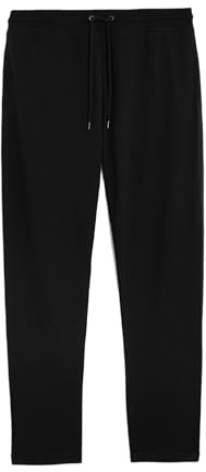 Marks & Spencer Herren Baumwolle Hose Regular | Mit mittlerem Bund, Beinform: Knöchellang, Waschung: Mittelblau, Zum Reinschlüpfen, Leicht