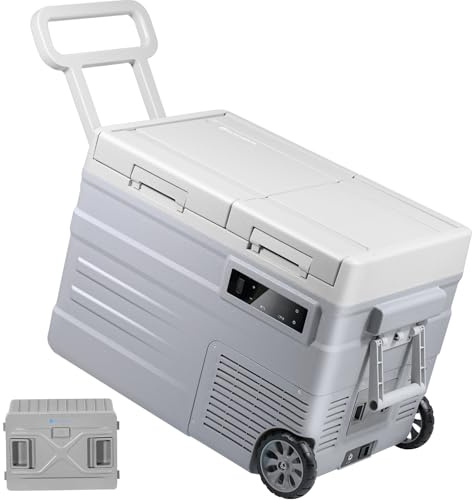 Kit de UD45 40,6L Refrigerador de Coche y 173Wh/15600mAh Batería, para Acampar, Viajar, Camión, Barco - Gris