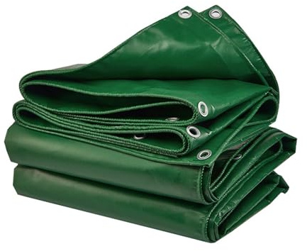 Teloni In PVC Addensati 650g/m² Teloni Impermeabili Per Tutte Le Condizioni Atmosferiche Per Camion All'aperto, Campeggio In Barca (verde, Multidimensione)(6X10M)