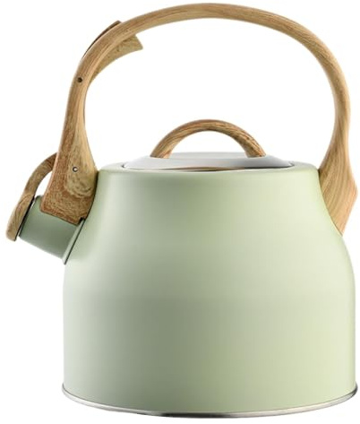 Ronyme 3L Stainless Steel Whistling Tea Kettle, Universal Whistling Kettle for Gas, Electric & Induction, Fast Boiling with Loud Whistle & Anti-Scald Handle, for Home, Kitchen, Camping