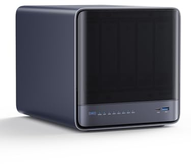 MINISFORUM N5 Air 5-Bay Desktop NAS, AMD Ryzen 7 255, 8C/16T CPU, Radeon 780M, No RAM,No HDD,64GB SSD(MinisCloud OS), 3×M.2 NVMe, 10GbE + 5GbE, OCuLink and USB4 Ports, PCIe x16 Expansion Slot