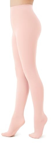 Seidiva Collants Fille Collant Doux Classiques à Pieds 60 DEN, Collants Enfants Unis Semi Opaques pour Danse Ballet École Bas Tous Les Jours, De 4 À 12 Ans, Rose abricot 122-134