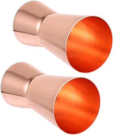 Lurrose 2pcs Rose Gold Stainless Steel Double-Head Jigger Measuring Cups 15/30ml Bartending Spirit Measure for Cocktail Bar Use