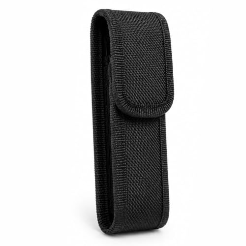 1 Pack Flashlight Pouch, 17 cm Black Molle Pouches, LED Torch Large Torch Holster Holder Cover Case for Outdoor Hunting Camping Hiking
