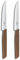 Victorinox Swiss Modern, Steak Knife Set, Set of 2, Extra Sharp Blade, Wavy Edge, 12 cm, Noble Wooden Handle, Stainless Steel, Brown