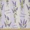 ABAKUHAUS Lavendel Stoff als Meterware, Streifen und Blumen, Microfaser Stoff für Dekoratives Basteln, 1M (230x100cm), Lila