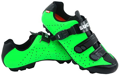 LUCK Fahrradschuhe MTB ODÍN mit Carbon-Sohle und Präzisions-Millimeter-Verschluss. (37 EU, GRÜN)