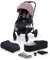 Kinderkraft Kinderwagen 2 in 1 EVOLUTION COCOON, Kinderwagenset, Kombikinderwagen, Sportwagen, mit Tragewanne, Zubehör, wasserfesten Material, UPF 50+ Filter, Zusammenklappen, bis 3 Jahre, Rosa