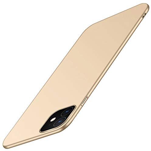 Emlivi iPhone 11 Pro Hülle Handyhülle Ultra Dünn Schutzhülle Slim Stoßfest Tasche Schale PC Hardcase Matt Anti Scratch Schutz hüllen Bumper Handyhüllen Case Cover für Apple iPhone 11 Pro, Golden