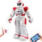 HUSAN Infantil Robot de Control Remoto niños, Robot de Baile Inteligente con Juguetes Control infrarrojo,programable,Ojos LED, Canto Caminando Regalo,Kit de Robot (Rojo)