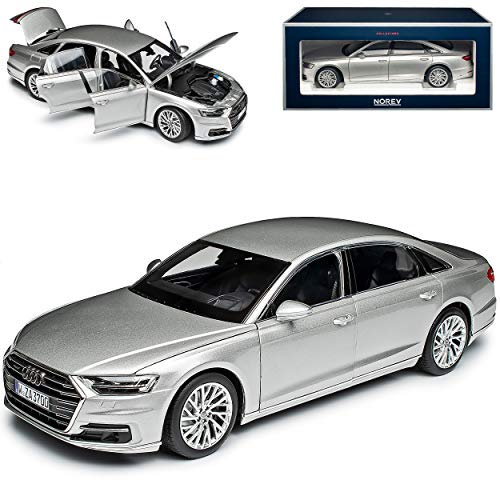 A*U*D*I A8 L D5 4N Limousine Silber Metallic Ab 2017 1/18 Norev Modell Auto mit individiuellem Wunschkennzeichen