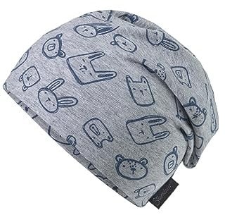 Sterntaler Baby Jungen Beanie Baby Slouch-Beanie Tiergesichter Mütze - Beanie Baby, Kinderbeanie - aus Jersey mit Tieren - mehrfarbig, 37