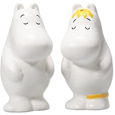 Maia Gifts Salero y pimentero Moomin en forma de abrazo, color blanco
