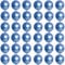 Kleine Luftballons Metallic Blau 5 Zoll für Party Glänzende,36 Stück Mini Metallisches Chrom Blau Latex Luftballons Helium Ballons für Geburtstag,Hochzeit,Babyparty Graduierung Weihnachts Dekorationen
