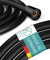 Engelbach® Duschschlauch 1,6m mit doppeltem Verdrehschutz - Brauseschlauch aus Kunststoff in Matt Schwarz - Flexibel & Knickfest - Universelles ½” Anschlussmaß