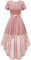WedTrend Abendkleid Kurz Kleid Festlich Cocktailkleid Elegant Chiffon High Low Kleid WT0209 Blush L