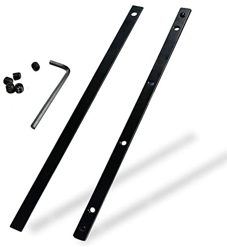 Guide Rail Connector Set P-45777 for Makita Track Saw Long Cuts, Also Compatible with Festool, Fit for DeWalt, Fit in Integrated Guide Rail T-Slots for Secure Cutting, 2 PCS, Black
