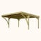 Forest Style Carport en Bois traité 2 Voitures 29,2 m² - Victor Modern 604x512x277 cm - Cerland