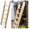 Hochbett Leiter Vertikale Etagenbettleiter aus Holz, platzsparend, 2,5 cm Dicke, rutschfeste Trittleiter for Kinderzimmer/Schlafsäle/Bunkhouses/Wohnmobile (Size : 5-Step/Tall 1.5m)