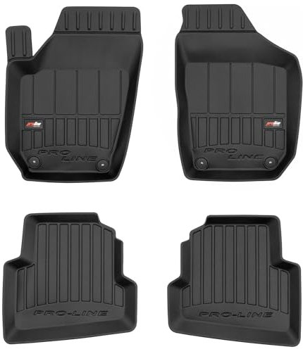 MOTOS Gummimatten Auto Fussmatte passend für Skoda Fabia II 2006-2014 Verbessern Sie Ihren Reisekomfort mit Antirutschmatte Auto 3D- Allwetter fußmatten Auto, Schutz vor Verschmutzung