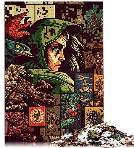 Pixel Warrior Puzzle für Erwachsene, 1000 Papppuzzle, Weihnachtspuzzle, Geschenke, 25,9 x 37,9 cm