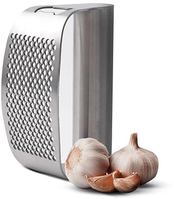 PRIMES Garlic Press, Stainless Steel Crusher Presser Kitchen Garlic Rocker, 2024 Newest Professional Garlic Crusher, Peeler Squeezer Heavy Duty Cooking Utensil Slicer for Chopped Vegetables Uses