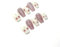Handmade Crystal Cat's Eye Nail Stickers, Luxury Gel, Long-Lasting & Easy to Apply, Professional Salon Quality, Includes Full Toolkit (1044 Cherries,S)