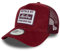 New Era Truckercap aus Cord Verstellbarer Verschluss Kappe Sommer Patch Mesh rot - One-Size
