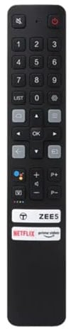 Remote Control RC901V FMR5 Voice For TCL 65P615 65 Inch 4K Ultra HD Smart Android Television Netflix Prime Video