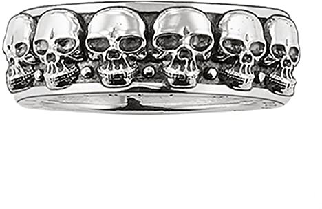 THOMAS SABO Silber-Ring Totenköpfe TR1878-001-12-52 Ringgröße 52/16,6